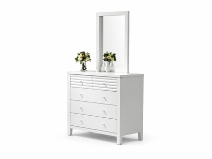 Dallas (AUSSIE MADE) 5 Drawer Dressing Table With Mirror - Assorted Painted Colours