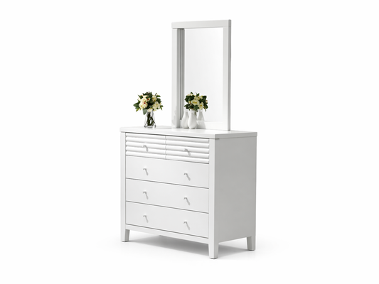 Dallas (AUSSIE MADE) 5 Drawer Dressing Table With Mirror - Assorted Painted Colours