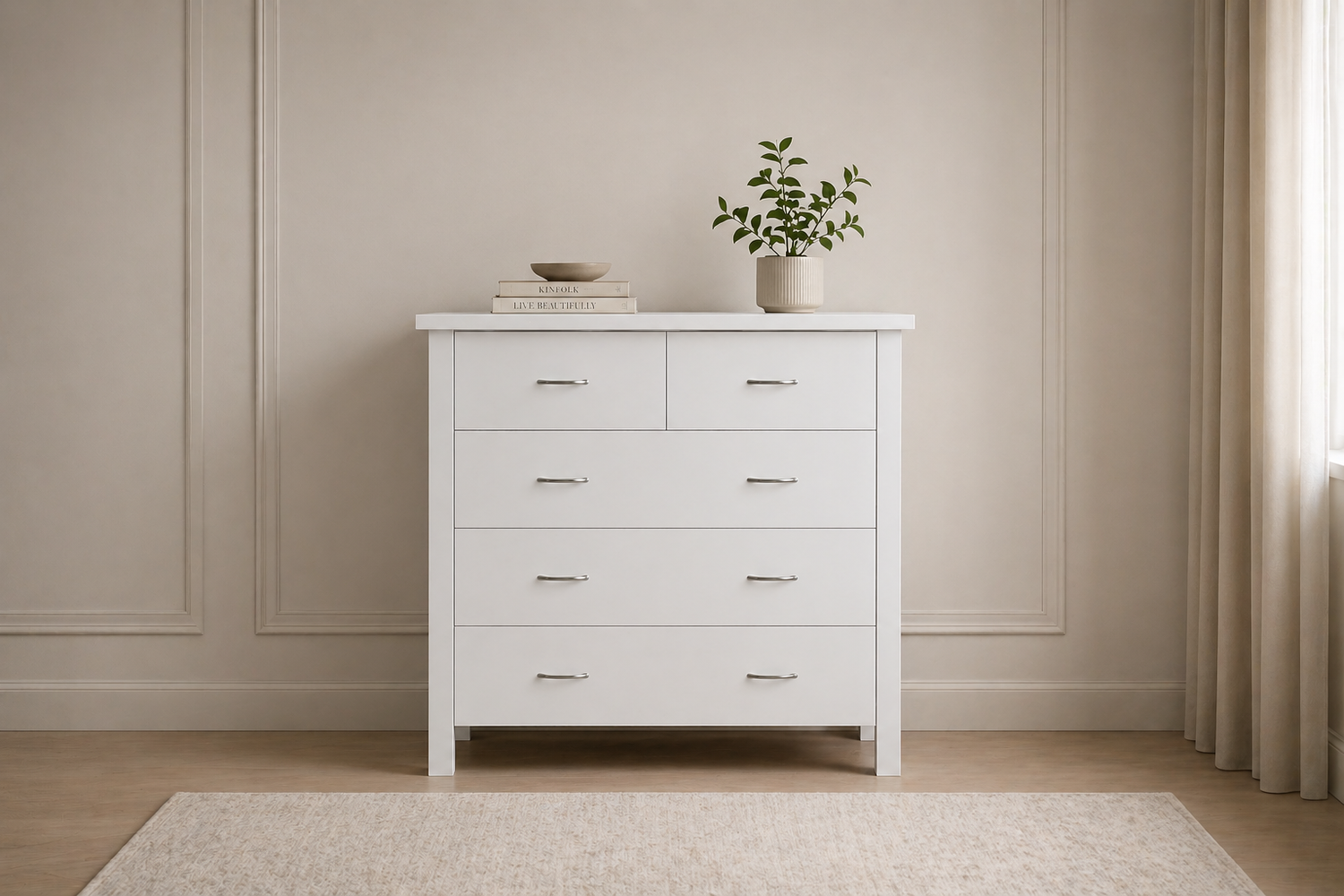 Alodia (AUSSIE MADE) Drawer Tallboy - 1065(H) X 900(W) X 435(D) - Assorted Colours