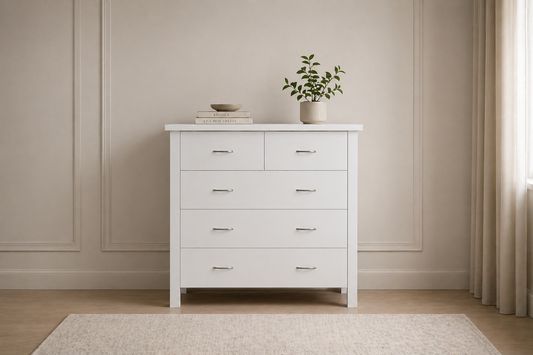 Alodia (AUSSIE MADE) Drawer Tallboy - 1065(H) X 900(W) X 435(D) - Assorted Colours