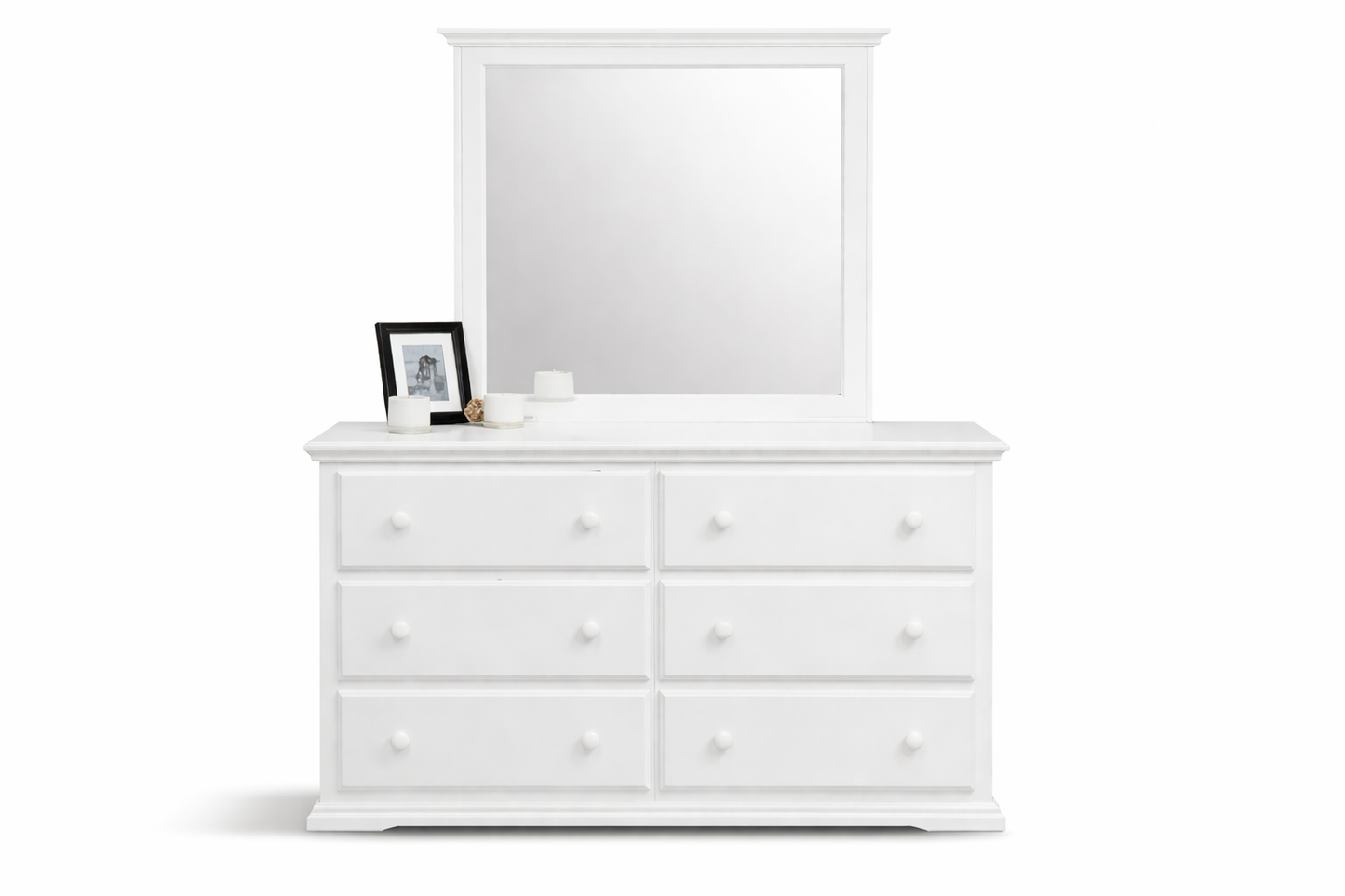 Anniston (AUSSIE MADE) 6 Drawer Dressing Table With Mirror - 1350(W) - Assorted Painted Colours