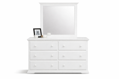 Anniston (AUSSIE MADE) 6 Drawer Dressing Table With Mirror - 1350(W) - Assorted Painted Colours