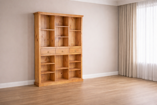 Lithgow (AUSSIE MADE) Higline Bookcase With Drawers Collection - Assorted Stained Colours