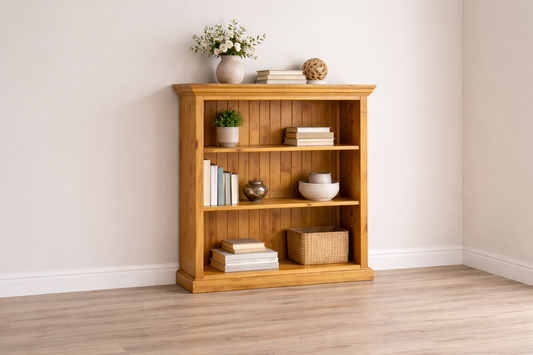 Antalya (AUSSIE MADE) Triple Top Standard Lowline Bookcase Collection - Assorted Stained Colours