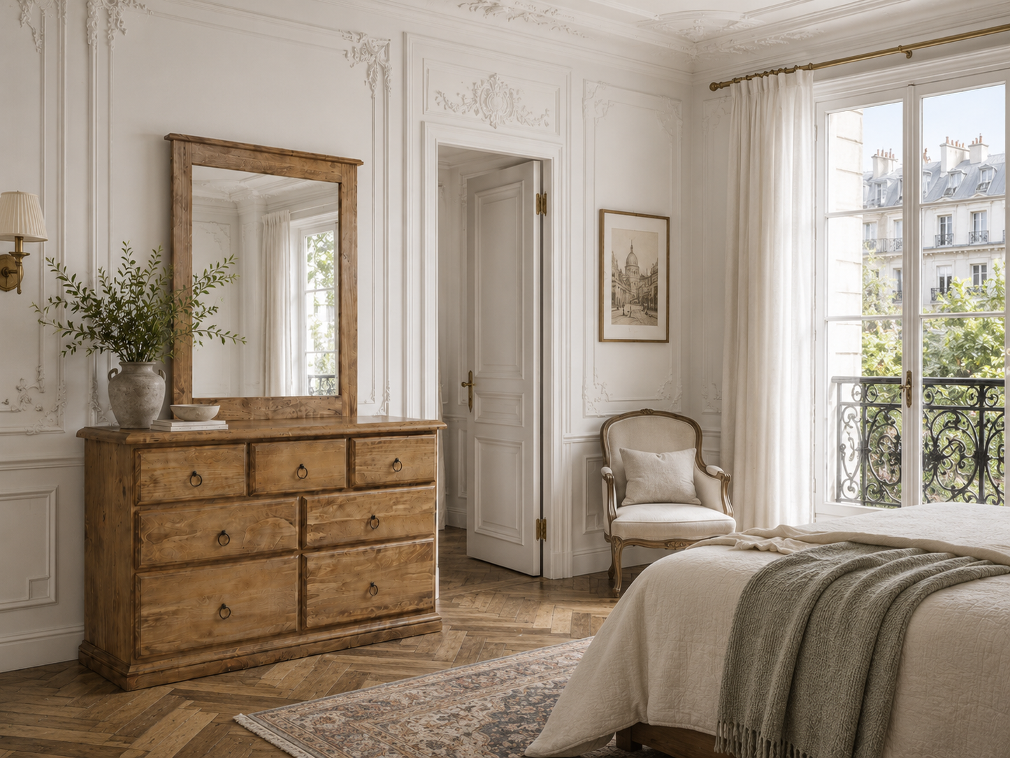 Cronulla (AUSSIE MADE) 7 Drawer Dresser With Mirror - Tassie Oak Combination - Assorted Colours