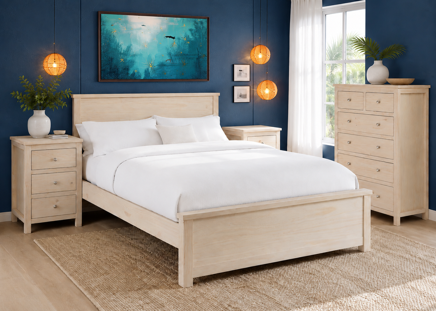 Double Ozark (AUSSIE MADE) Timber Bed - Assorted Painted Colours