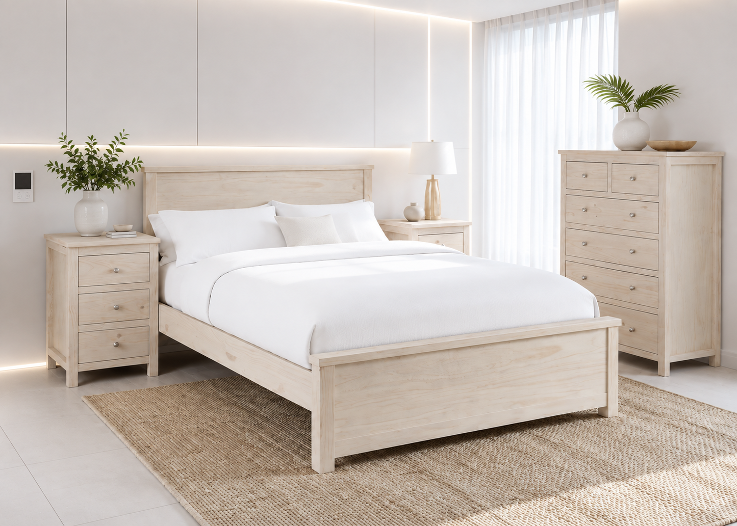 Double Ozark (AUSSIE MADE) Timber Bed - Assorted Painted Colours