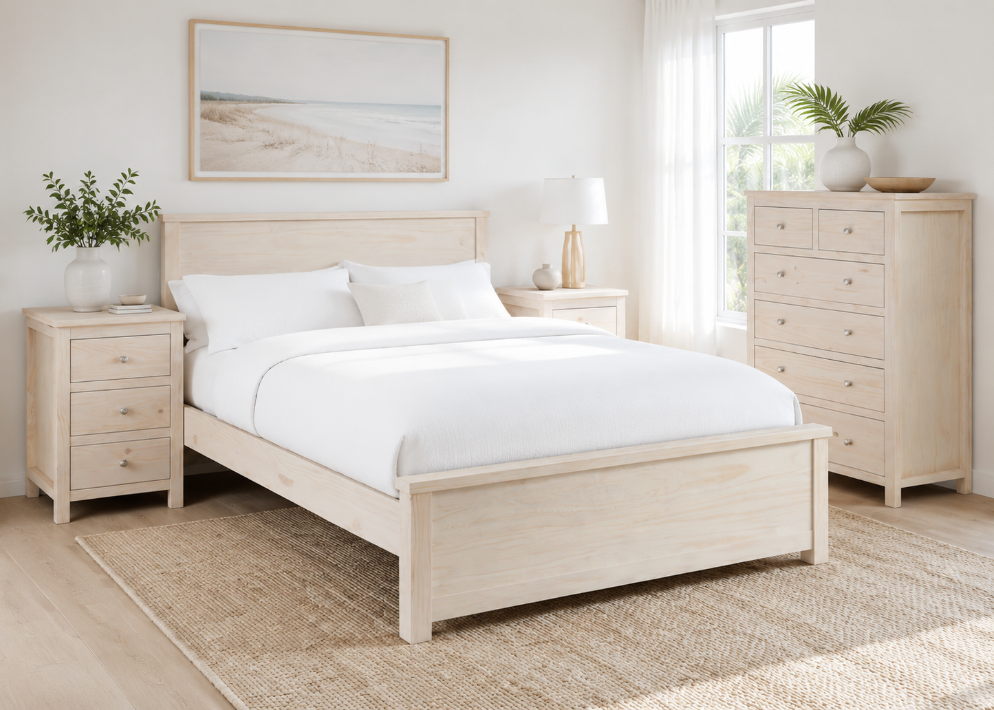 Queen (AUSSIE MADE) Ozark Timber Bed - Assorted Painted Colours
