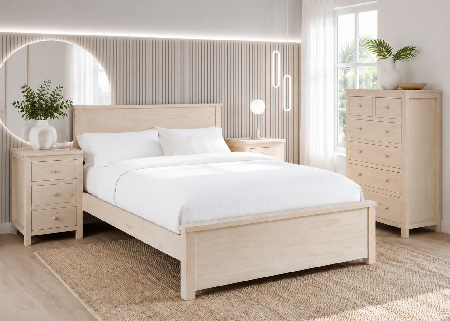 Queen (AUSSIE MADE) Ozark Timber Bed - Assorted Painted Colours