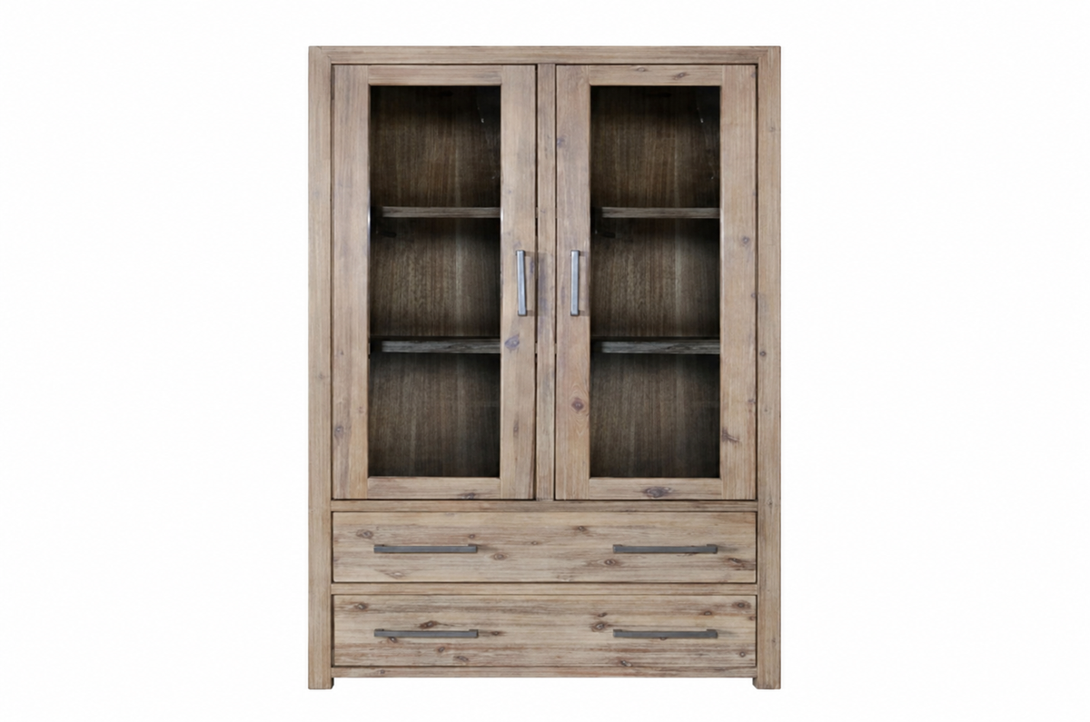 Swan (Aussie Made) 2 Doors / 2 Drawers Library Unit - 1800(H) X 900(W) - Assorted Stained Colours
