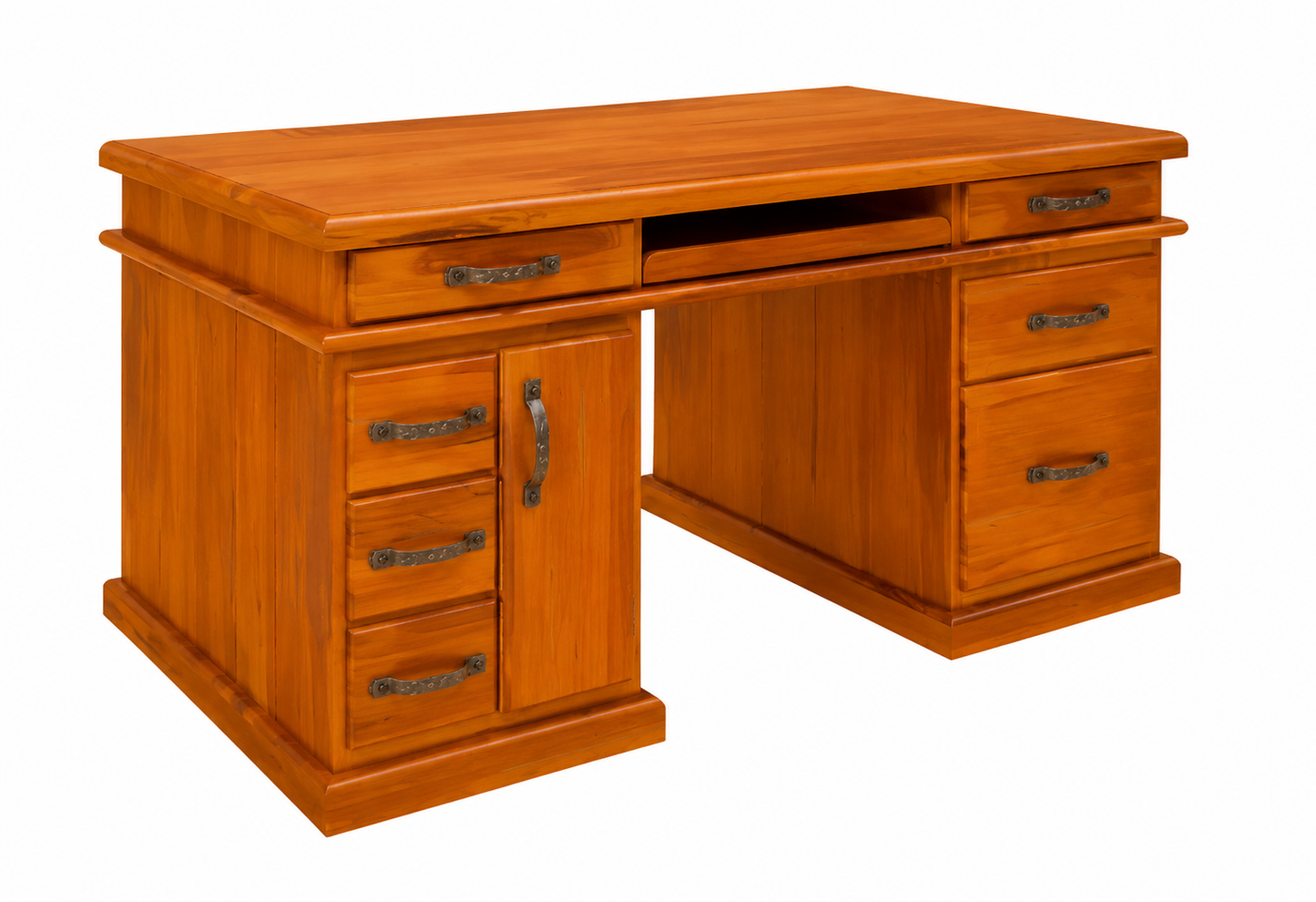 Jamaica (AUSSIE MADE) Desk With 7 Drawers & 1 Door - 1650(W) X 830(D) - Assorted Stained Colours