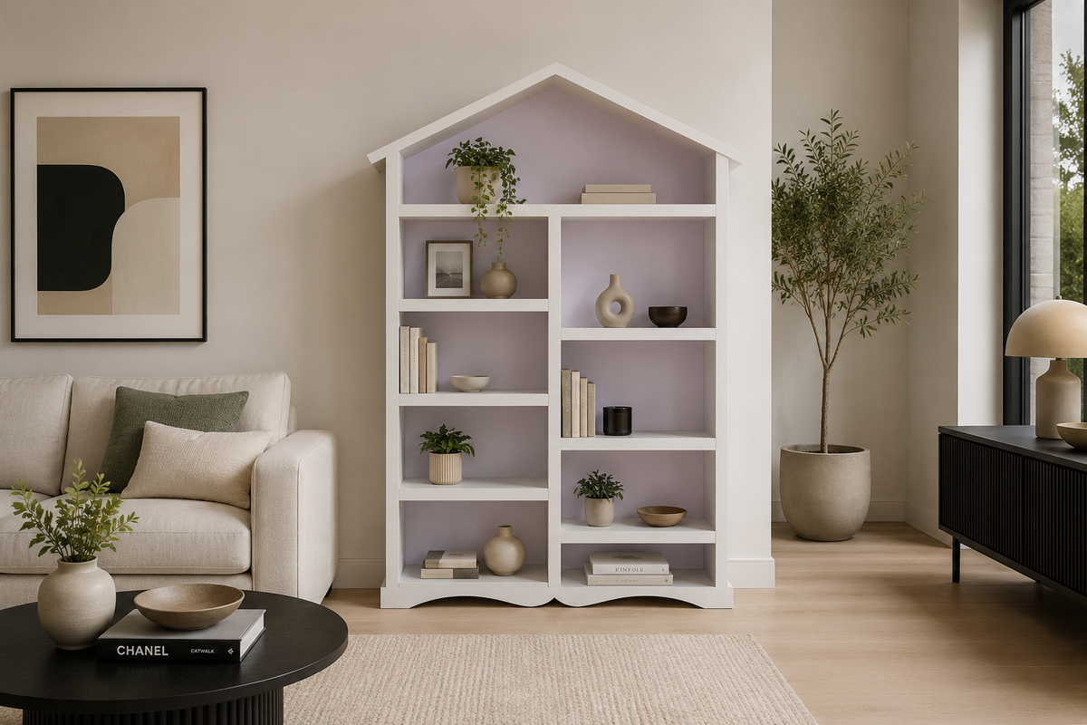 Princess Kids Bookcase - 1900(H) X 900(W) x 300(D) - Assorted Painted Colours