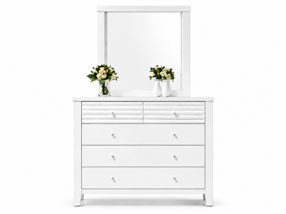 Dallas (AUSSIE MADE) 5 Drawer Dressing Table With Mirror - Assorted Painted Colours