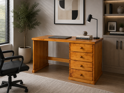 Macquarie (AUSSIE MADE) Large 4 Drawer Desk - 1600(W) X 600(D) - Assorted Colours