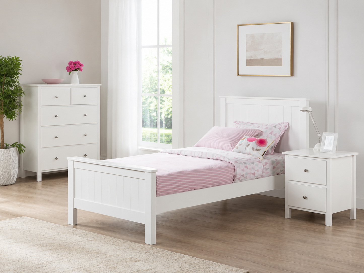 King Single Empress (AUSSIE MADE) Hardwood / Veneer Bed - Assorted Colours