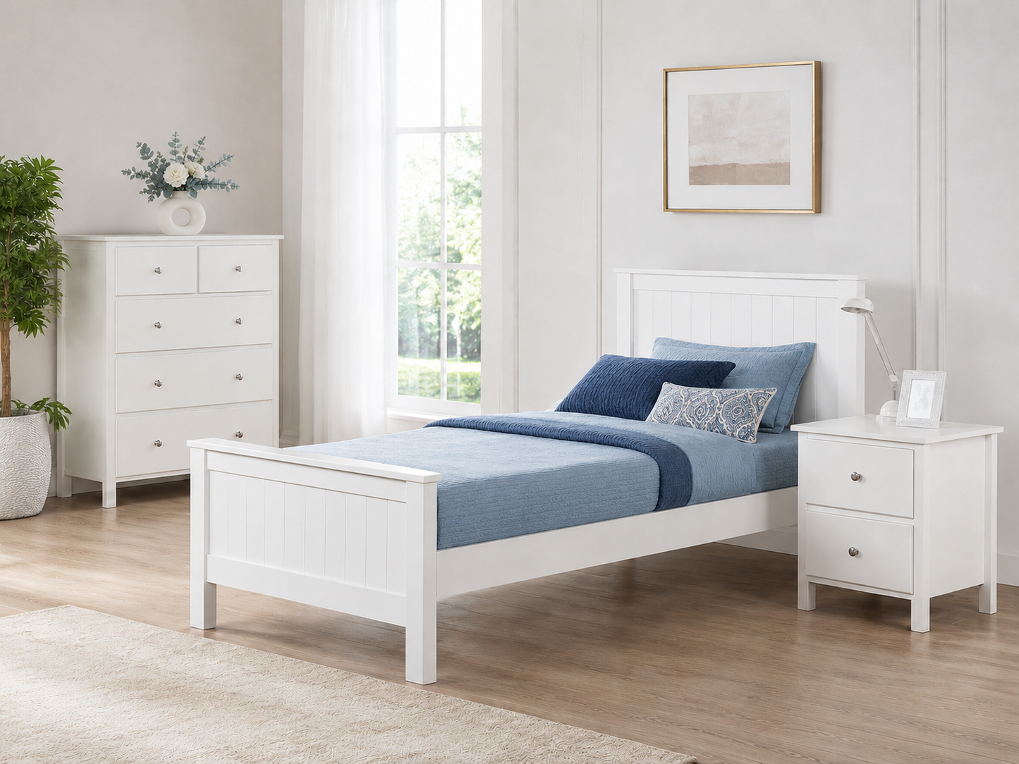King Single Empress (AUSSIE MADE) Hardwood / Veneer Bed - Assorted Colours