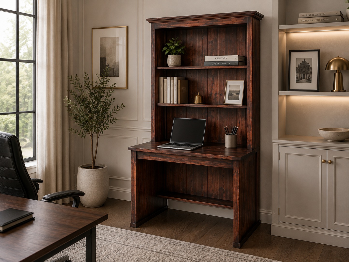 Levi (AUSSIE MADE) Desk With Hutch Collection - Assorted Stained Colours