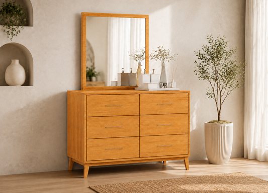 Antarctica (AUSSIE MADE) Dressing Table With Mirror - Assorted Colours