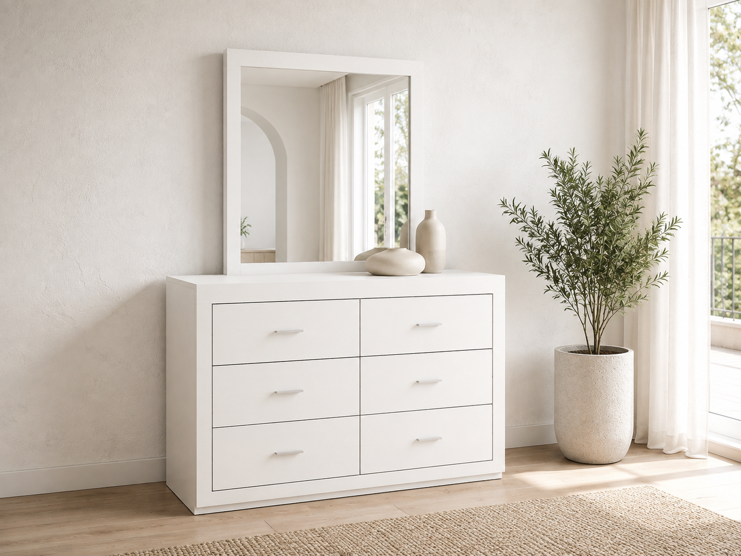 Narrabeen (AUSSIE MADE) Dressing Table With Mirror - Assorted Colours