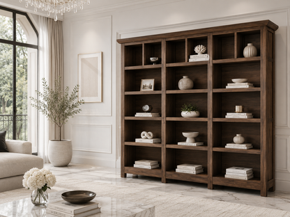 Principle Bookcase - 1800(H) X 2700(W) X 330(D) - Pigeon Paired (3 SECTIONS) - Assorted Colours
