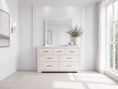 Boston (Aussie Made) 7 Drawers Dressing Table With Mirror - Assorted Colours