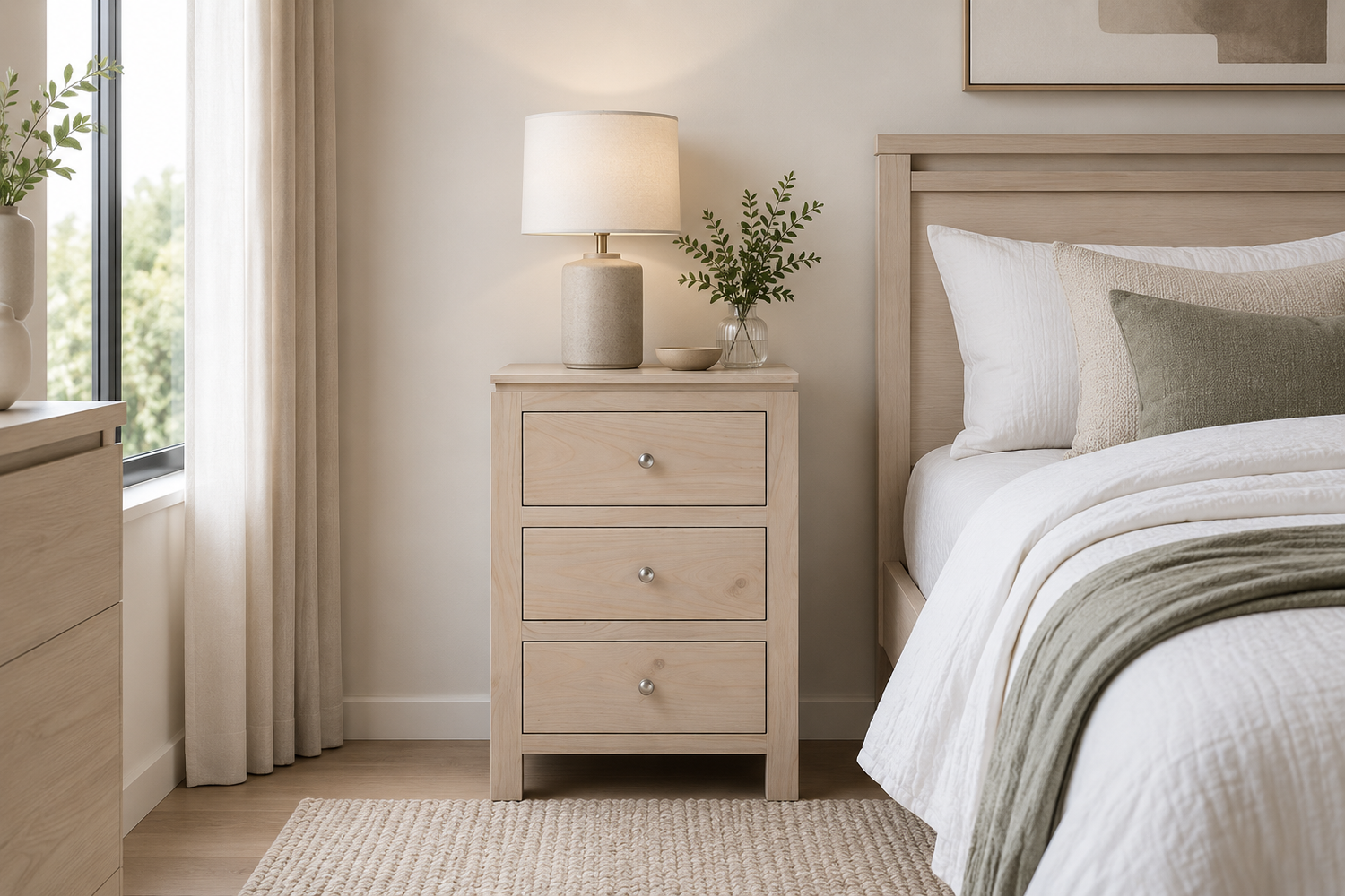 Ozark (AUSSIE MADE) Bedside Table Collection - Assorted Stained Colours