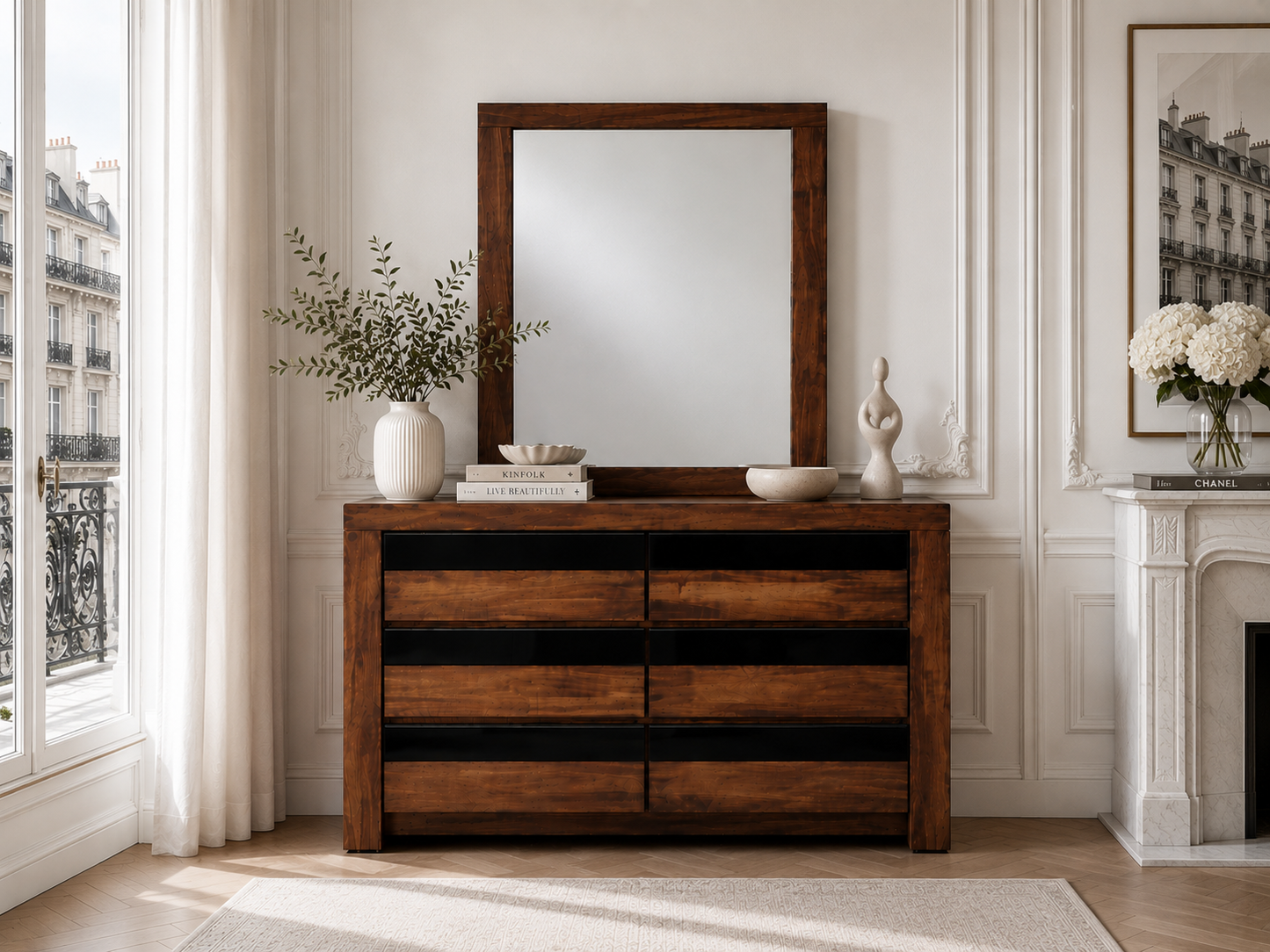 Mandarin (AUSSIE MADE) Dressing Table With Mirror - Assorted Colours