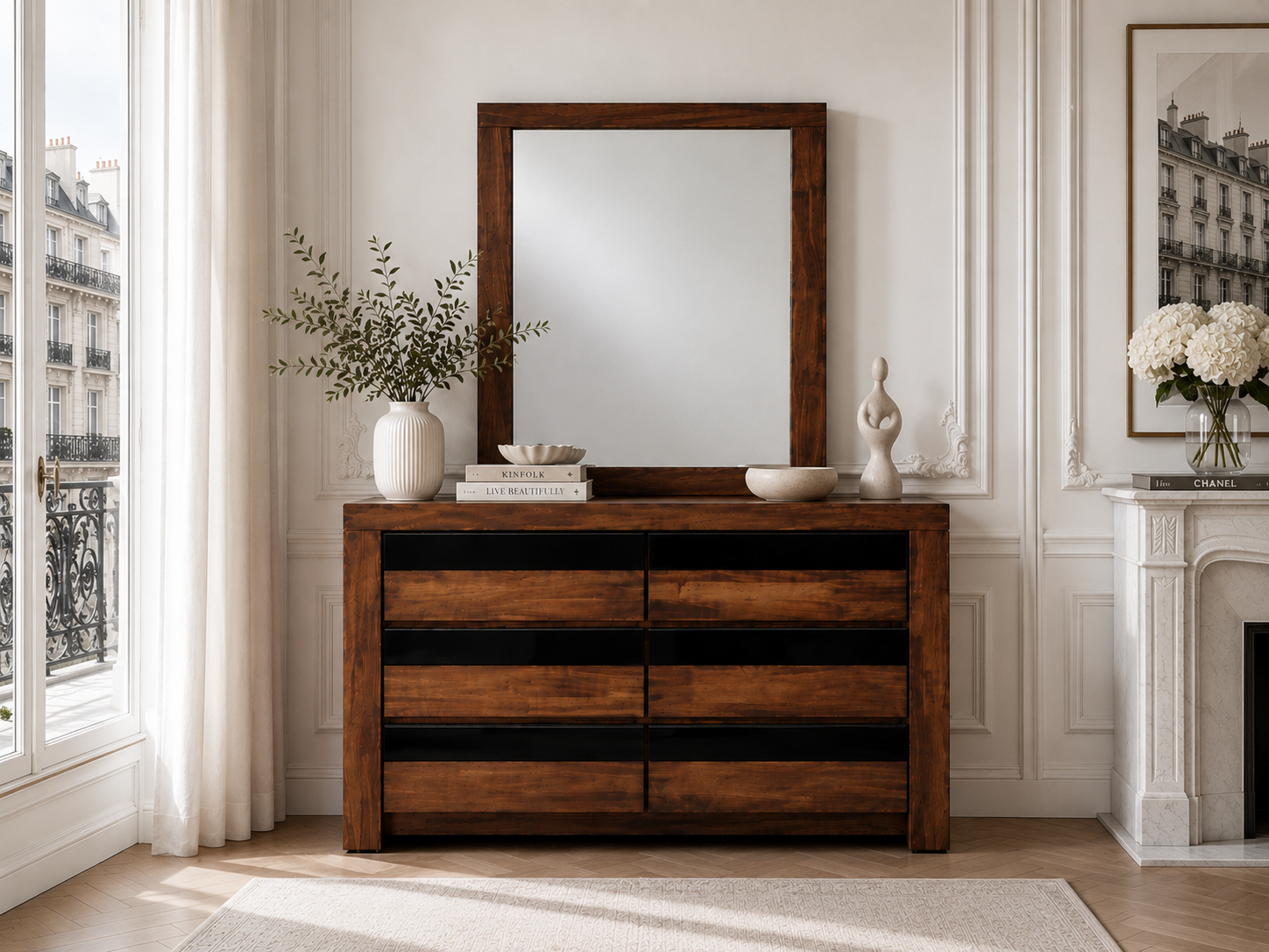 Mandarin (AUSSIE MADE) Dressing Table With Mirror - Assorted Colours