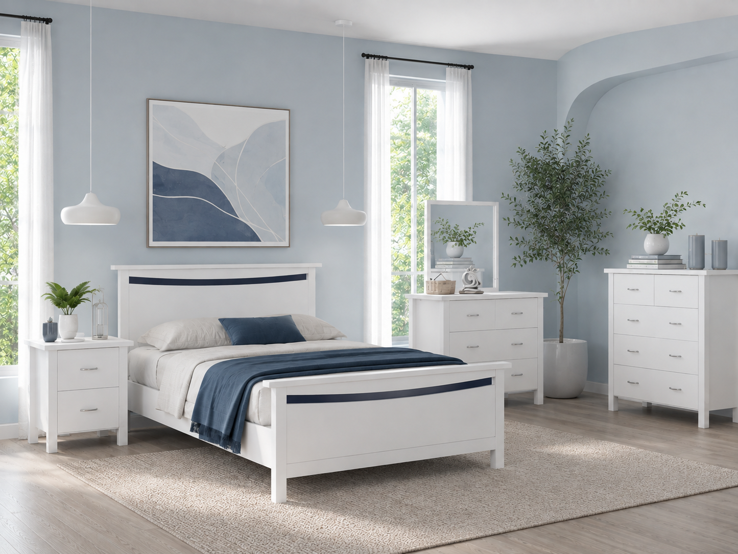 King Alodia (AUSSIE MADE) 4 Piece (TALLBOY) Bedroom Suite - Assorted Colours