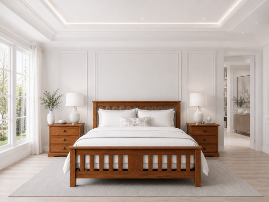 Carrington King 3 Piece Bedside Bedroom Suite With Standard Case Goods - Chocolate