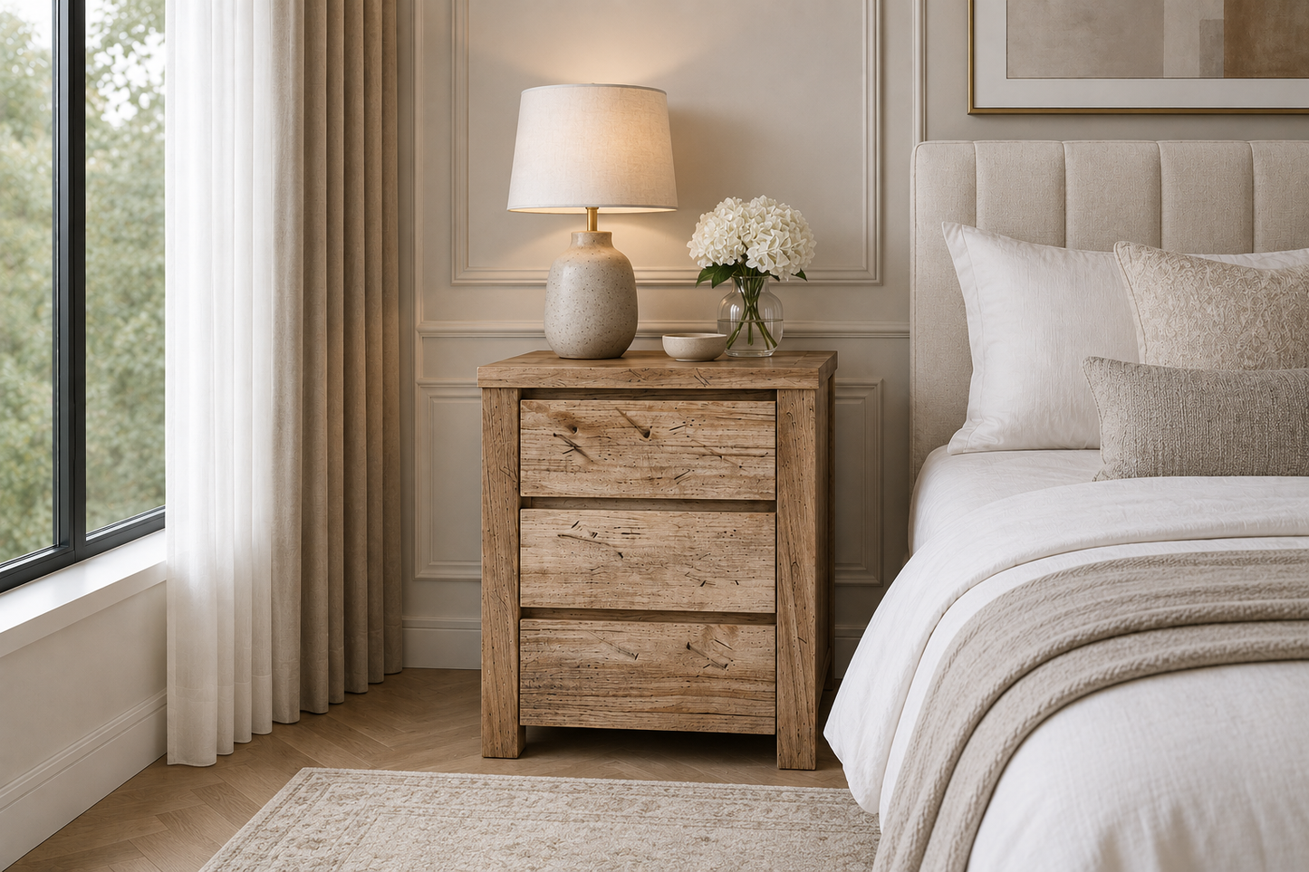 Jacksonville (AUSSIE MADE) Bedside Table Collection - Tassie Oak Combination - Assorted Stained Colours