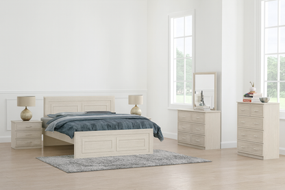 DOUBLE OR QUEEN SAMIRA (CUSTOM MADE) 3 PIECE (BEDSIDE) BEDROOM SUITE - ASSORTED COLOURS