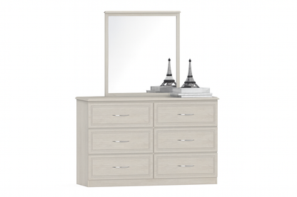 Samira (AUSSIE MADE) 6 Drawer Dressing Table With Mirror - Assorted Colours