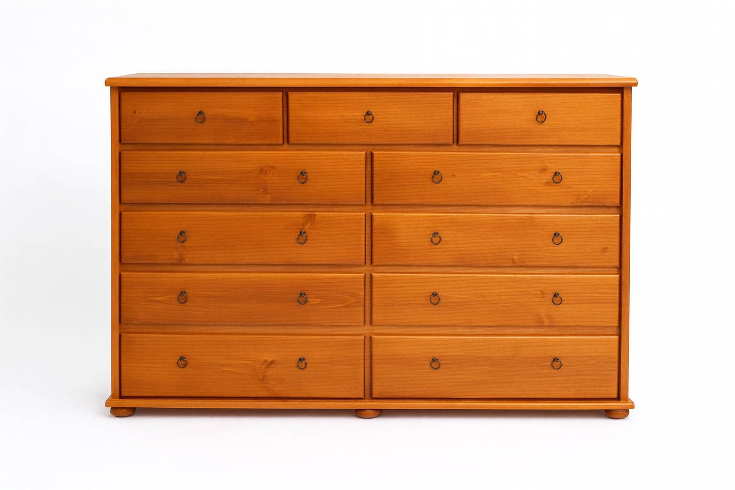 Bob Bun Feet (AUSSIE MADE) 11 Drawer Tallboy / Large Chest - 1252(H) X 1780(W) -assorted Colours