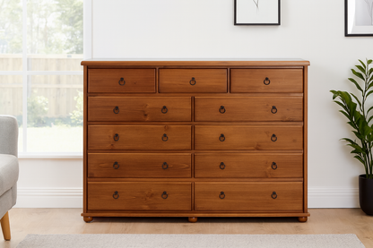 Bob Bun Feet (AUSSIE MADE) 11 Drawer Tallboy / Large Chest - 1252(H) X 1780(W) -assorted Colours