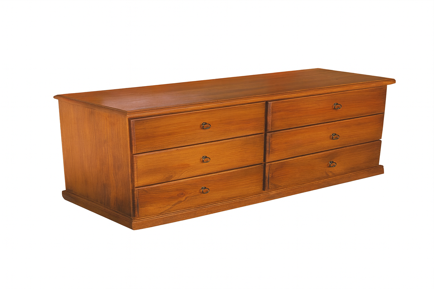 Ny (AUSSIE MADE) 6 Drawer (3+3) Lowboy - 860(H) X 1200(W) X 420(D) - Assorted Colours