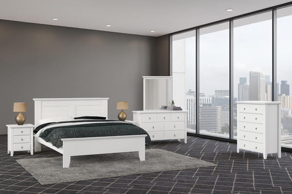 SINGLE MANILLA (AUSSIE MADE) BED - WHITE OR ANTIQUE WHITE