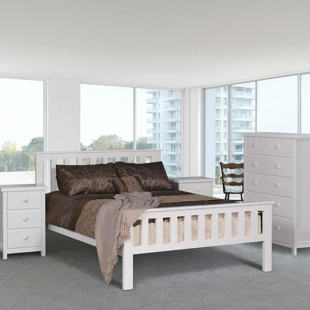 SINGLE CRONULLA (AUSSIE MADE) BED WITH MATCHING FOOT END - ASSORTED PAINTED COLOURS