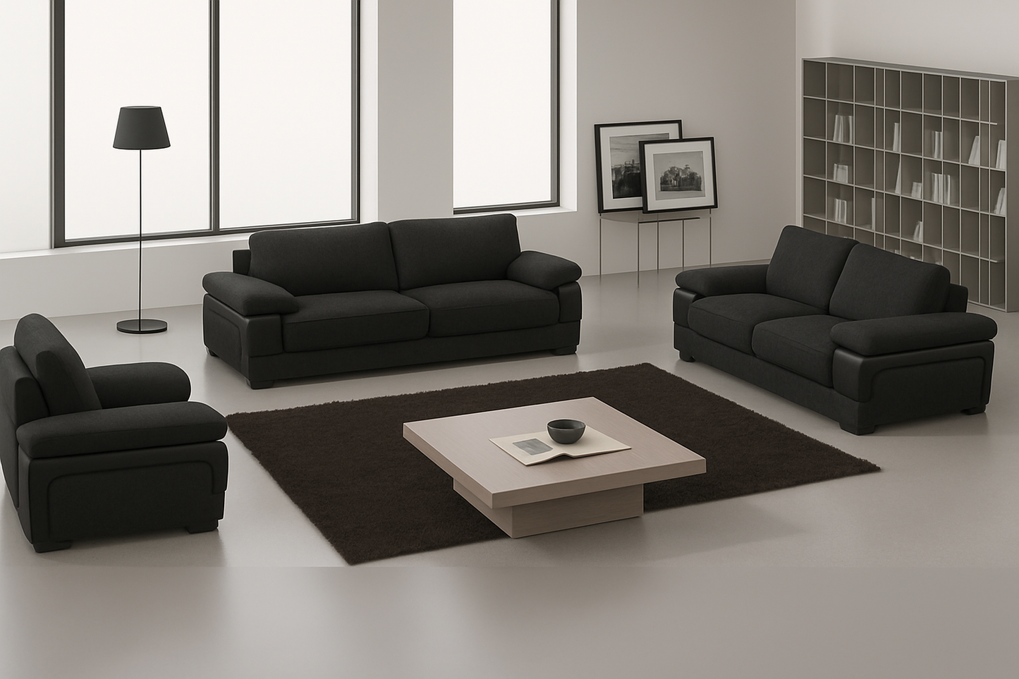 Luciana (F6004) 1 Seater + 2 Seater + 3 Seater Leather/ette Combination Lounge Suite - Assorted Colours