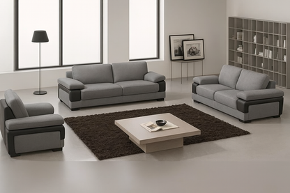 Luciana (F6004) 1 Seater + 2 Seater + 3 Seater Leather/ette Combination Lounge Suite - Assorted Colours