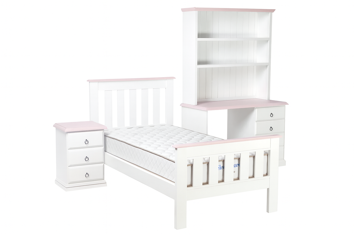 DOUBLE OR QUEEN MULTI-TONE 5 PIECE (DRESSER) BEDROOM SUITE - ASSORTED COLOURS