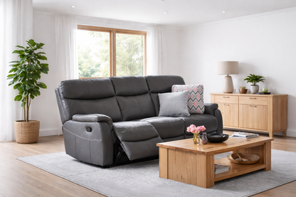 HARISSON 2RR LEATHER RECLINER - AS PICTURED