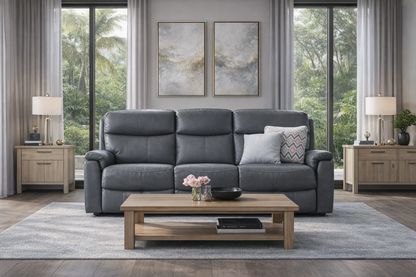 HARISSON 2RR LEATHER RECLINER - AS PICTURED