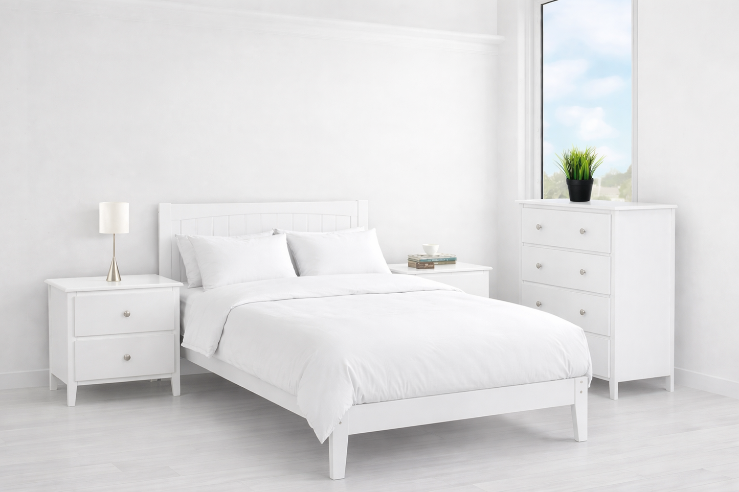 ARIANNE (AUSSIE MADE) KING 5 PIECE (DRESSER) BEDROOM SUITE - ASSORTED COLOURS