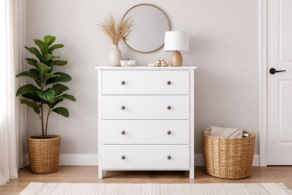 Arianne (AUSSIE MADE) 4 Drawer Tallboy - 1020(H) X 800(W) - Assorted Colours