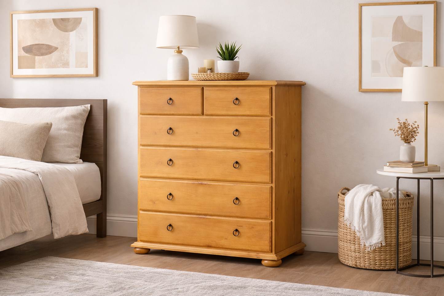 Anna (AUSSIE MADE) Tallboy With Bun Feet Collection - Assorted Stained Colours