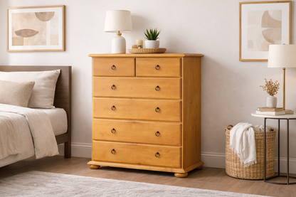 Anna (AUSSIE MADE) Tallboy With Bun Feet Collection - Assorted Stained Colours