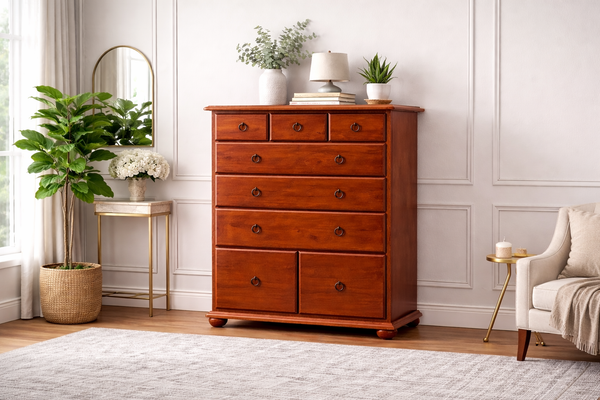 Anna (AUSSIE MADE) Large Chest With Bun Feet Collection - Assorted Stained Colours