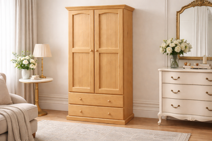 Mudgee (AUSSIE MADE) 2 Door / 2 Drawer Wardrobe Collection - Raw