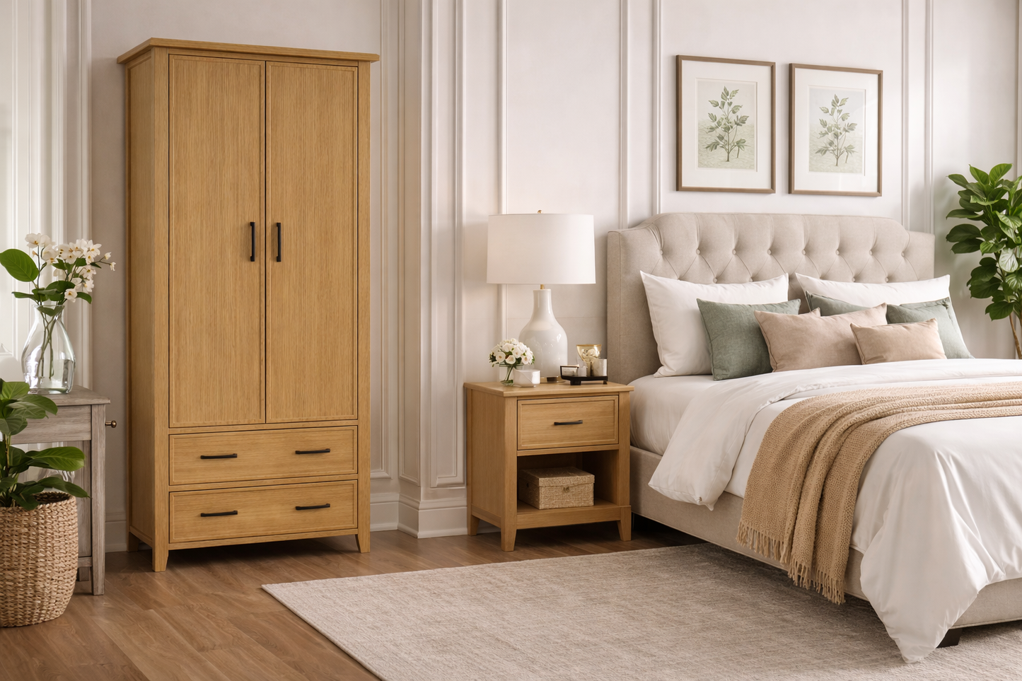 Sydneyside (AUSSIE MADE) 2 Door / 2 Drawer Wardrobe Collection - Assorted Stained Colours